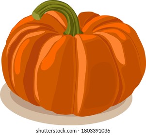 Pumpkin in deep colors and abstract shapes vector illustration