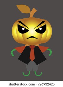 Pumpkin Devil Doll on Halloween