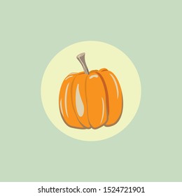 Pumpkin for different goals. The symbol of Halloween. Avatar pampkin. blue background