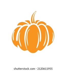 Pumpkin doodle hand drawn isolated on white