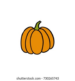 pumpkin doodle icon