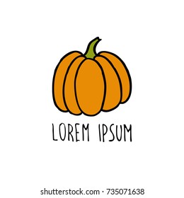pumpkin doodle icon