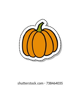 pumpkin doodle icon