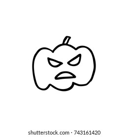 pumpkin doodle icon