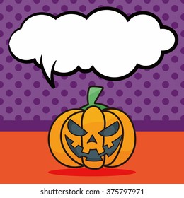 pumpkin doodle, speech bubble