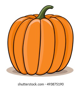 Pumpkin. Doodle. Vector illustration isolated on white background