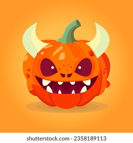 Pumpkin dragon, halloween vector. Evil pumpkin dragon. Halloween pumpkins.