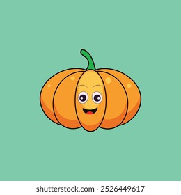  Pumpkin drawing one continuous line vector design