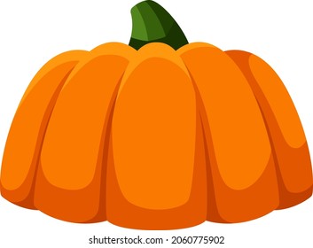 Pumpkin drawing. Squash simple cartoon flat image
