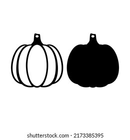 Pumpkin earrings vector style illustration design on white background eps.10