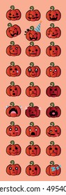 pumpkin element set for Halloween. vector illustration. pumpkin character