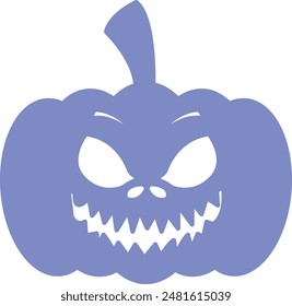 Pumpkin Emoji Silhouette Icon - A Festive Representation of Autumn Celebrations and Halloween Fun