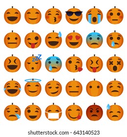 Pumpkin emoticon set