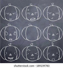 pumpkin emotion-angry-chalk board