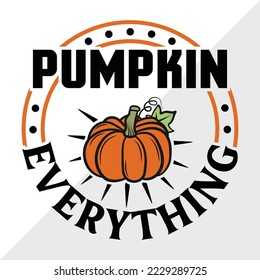 Pumpkin Everything SVG Printable Vector Illustration