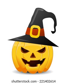 pumpkin with an evil expression on his face 