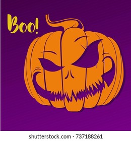 Pumpkin evil jack. Colorful silhouette to print on a variety of surfaces