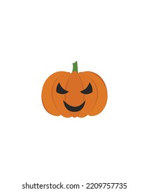 Pumpkin expression vector isolated on white background. Halloween vector. Perfect for coloring book, textiles, icon, web, painting, children's books, t-shirt print.