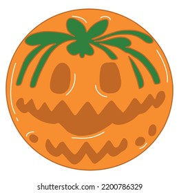 Pumpkin with a face cartoon