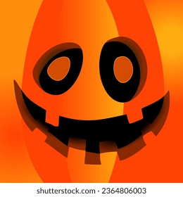 pumpkin face cartoon for witches day