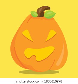 ilustración vectorial de diseño de cara de calabaza