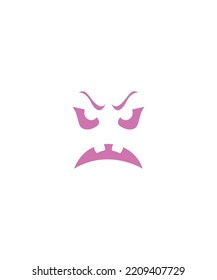 Pumpkin face expression, decoration for Halloween celebration. illustration of Halloween expressions. Perfect for coloring book, textiles, icon, web, painting, children's books, t-shirt print.