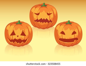 pumpkin face Halloween character