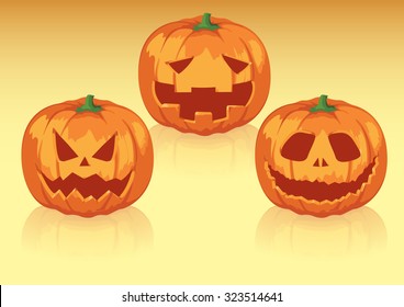 pumpkin face Halloween character