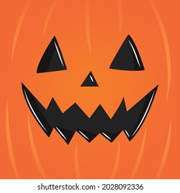 Pumpkin Face, Halloween Pumpkin, Scary Face, Halloween Decoration, Happy Halloween, Greeting Card Graphic, Pumpkin Mask, Halloween Invitation Graphic, Vector Illustration