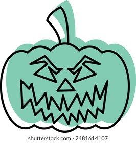 Icono de la cara de calabaza - Capturar el espíritu de Halloween con una expresión juguetona y espeluznante