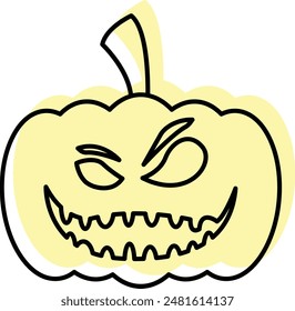 Pumpkin Face Icon - Capturing the Spirit of Halloween with a Playful and Spooky Expression