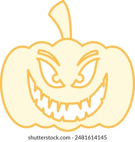 Kürbisgesicht-Ikone - Den Geist von Halloween mit einem verspielten und gespenstischen Ausdruck einfangen