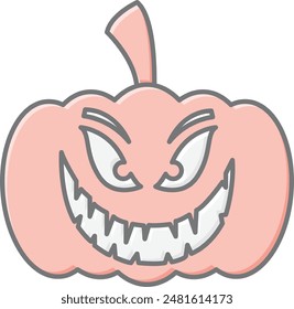 Icono de la cara de calabaza - Capturar el espíritu de Halloween con una expresión juguetona y espeluznante