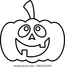 Icono de la cara de calabaza - Capturar el espíritu de Halloween con una expresión juguetona y espeluznante