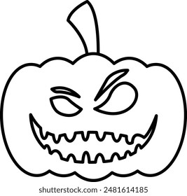 Pumpkin Face Icon - Capturing the Spirit of Halloween with a Playful and Spooky Expression