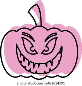 Pumpkin Face Icon - Capturing the Spirit of Halloween with a Playful and Spooky Expression