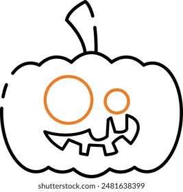 Pumpkin Face Icon - Capturing the Spirit of Halloween with a Playful and Spooky Expression