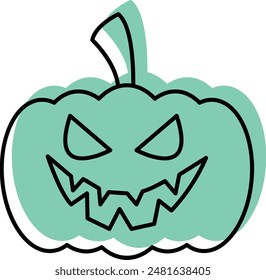 Pumpkin Face Icon - Capturing the Spirit of Halloween with a Playful and Spooky Expression