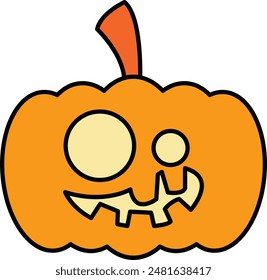 Pumpkin Face Icon - Capturing the Spirit of Halloween with a Playful and Spooky Expression