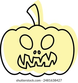 Pumpkin Face Icon - Capturing the Spirit of Halloween with a Playful and Spooky Expression