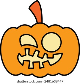 Pumpkin Face Icon - Capturing the Spirit of Halloween with a Playful and Spooky Expression