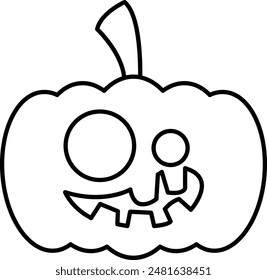 Icono de la cara de calabaza - Capturar el espíritu de Halloween con una expresión juguetona y espeluznante
