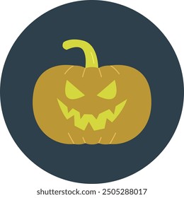 Kürbis Gesicht Symbol und Illustration für Halloween und festlich-Themen Designs