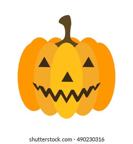 PUMPKIN FACE ISOLATED FOR A HALLOWEEN DAY