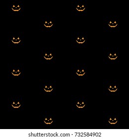 Pumpkin face, Jack o lantern Seamless Pattern for Halloween Background