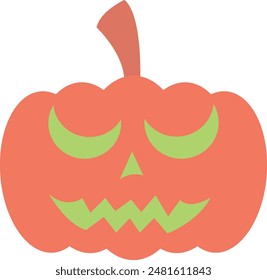 Pumpkin Face Silhouette Icon - A Classic Symbol of Autumn and Halloween Festivities