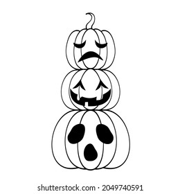 Pumpkin Face Tower Halloween Set 