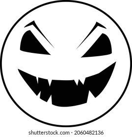 pumpkin face vector evil eye