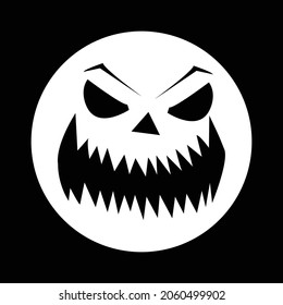 pumpkin face vector scary, evil face