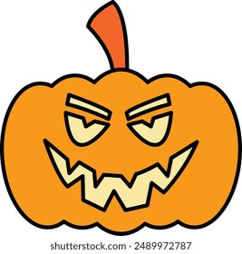 Pumpkin Faces Icon - Showcasing Carved Halloween Expressions